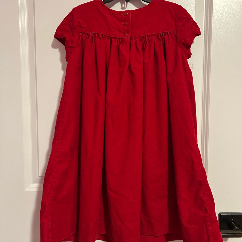 Polo Ralph Lauren Smocked Red Corduroy Holiday Dress - Picture 3 of 8